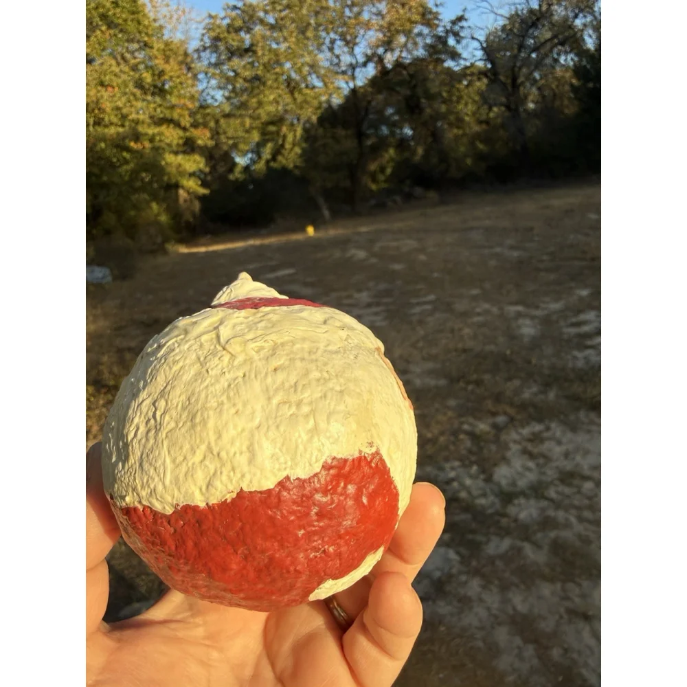 Hand Painted Paper Mache Santa Claus Head Christmas Ornament 3”